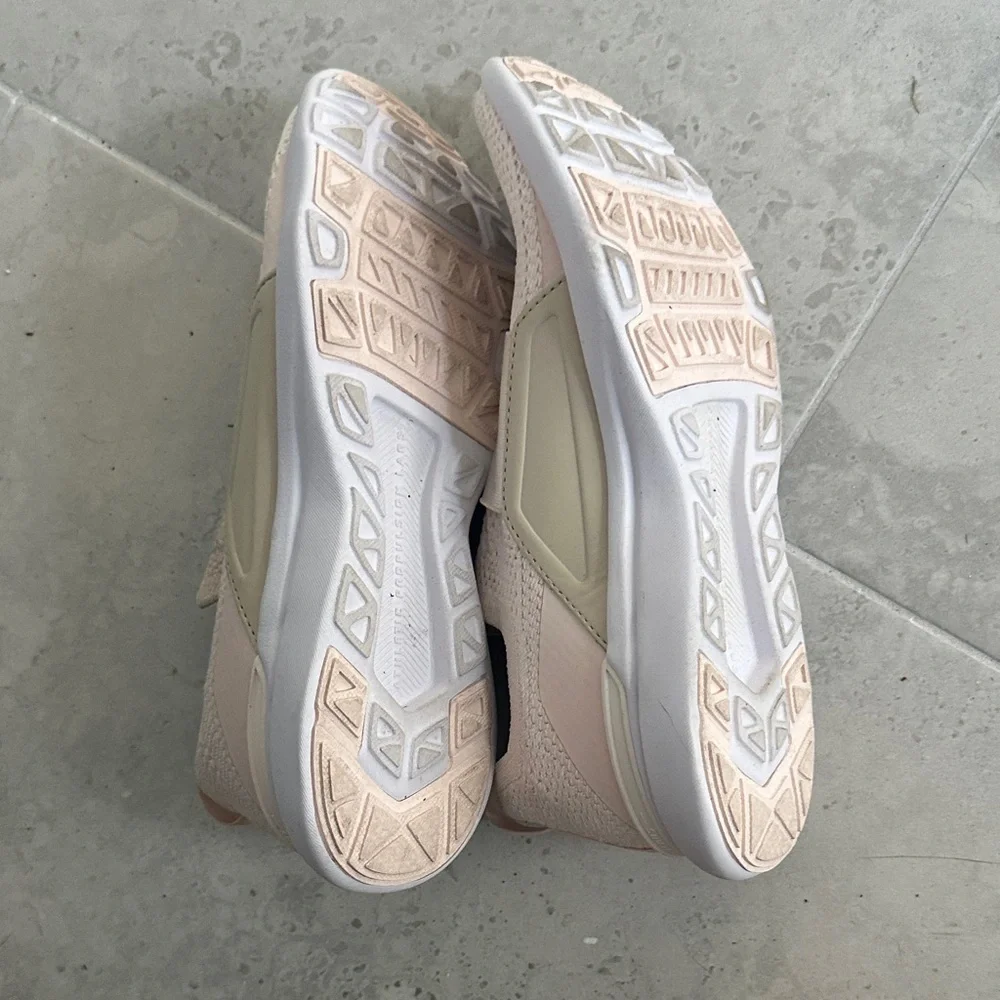 APL Women's Slip-On Knit Sneakers in Pale Pink and Champagne Strap - Picture 4 of 5